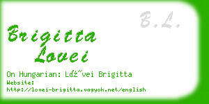 brigitta lovei business card